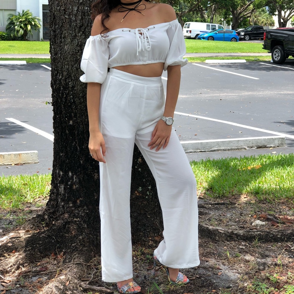White matching set